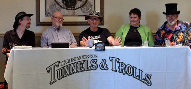 Steve Crompton, Rick Loomis, Ken St Andre, Liz Danforth & Bear Peters give an update on Deluxe T&T at TrollCon 2013.